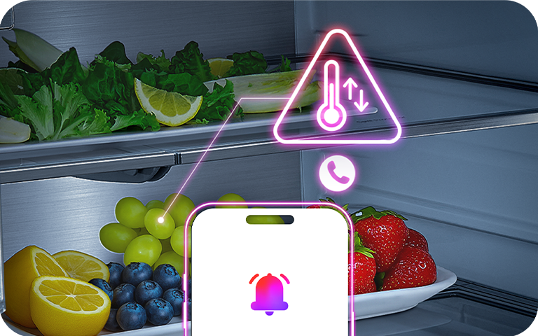 Receive refrigerator alarms with the LG ThinQ app